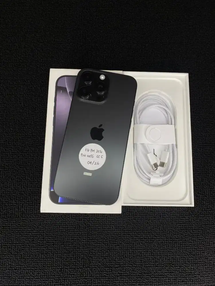 iPhone 16 Pro Max 256 ibox BH 100% CC 5x Black Titanium