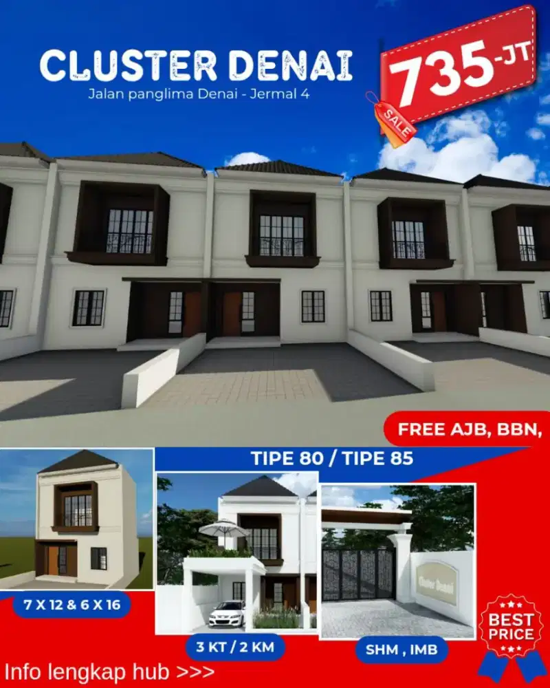 CLUSTER MEWAH JALAN JERMAL MENTENG TIPE 80