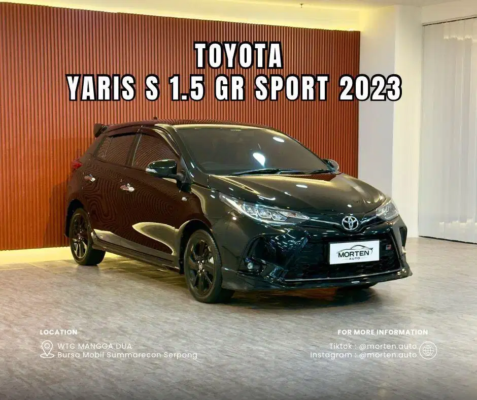Toyota Yaris 1.5 S GR Sport 2023 Odo 15 Ribu Record Antik Bergaransi