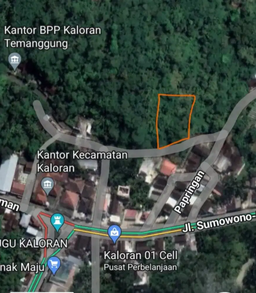 Jual tanah kebun BU, pinggir jalan.