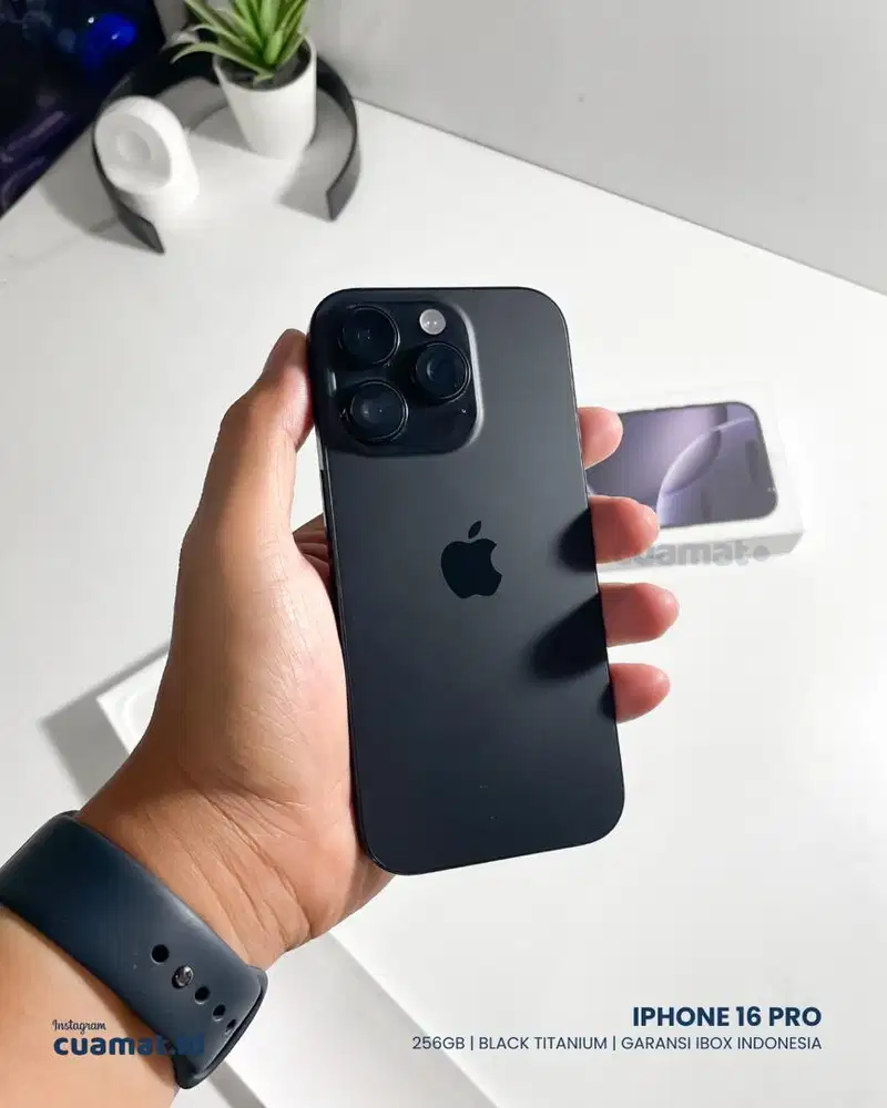 iPhone 16 Pro 256GB Black Titanium Garansi Resmi iBox