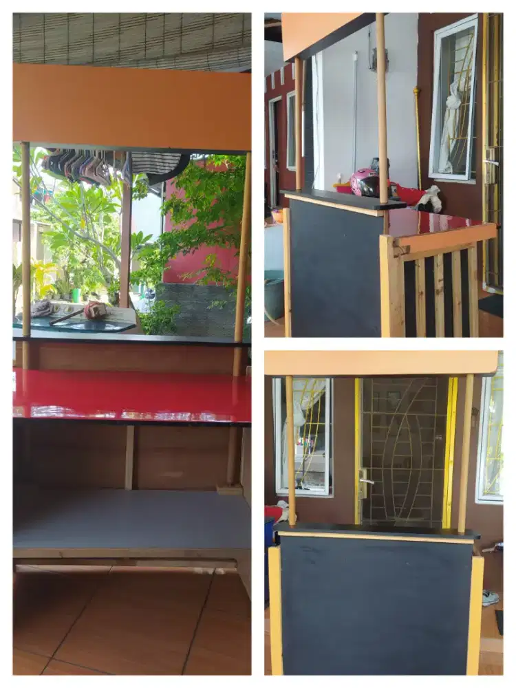 Booth Bongkar Pasang bahan kayu jati belanda