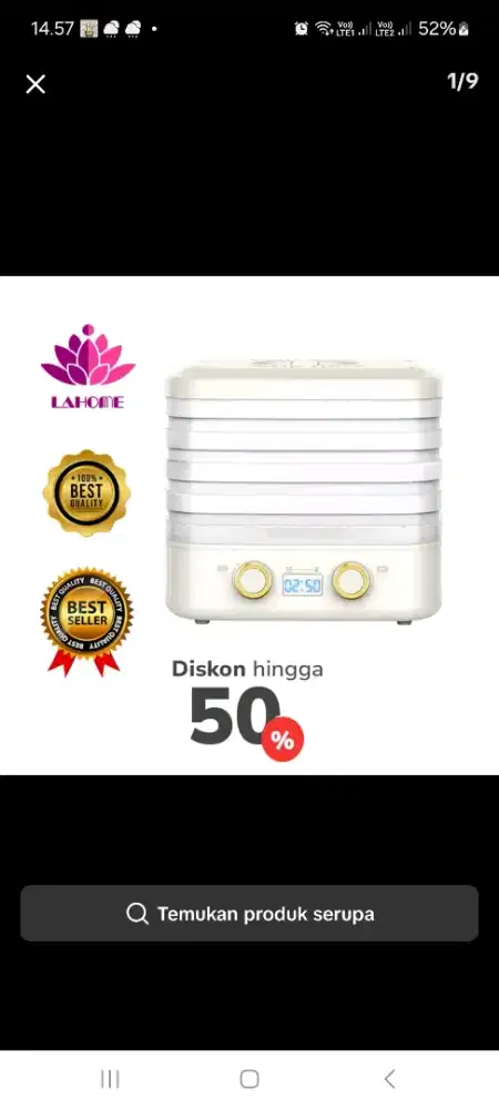 Dehidrator pengering makanan