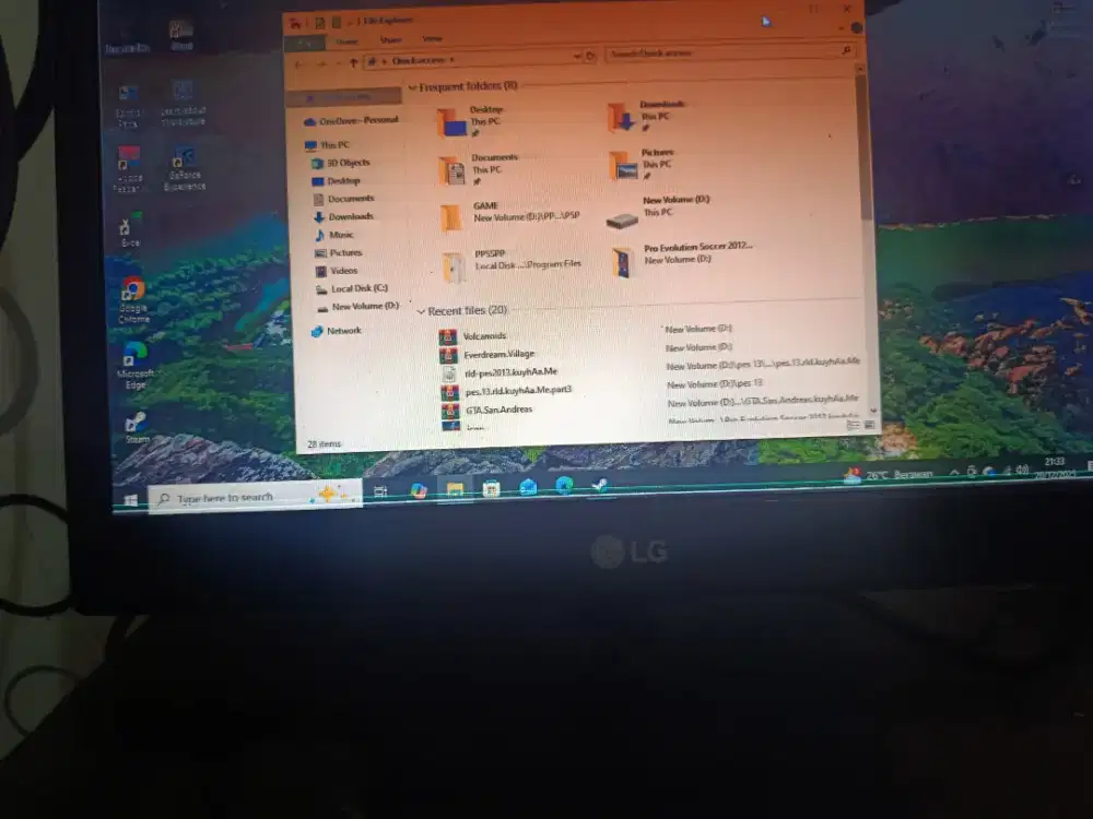 Jual monitor bekas mnus masi nyala