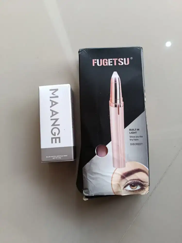 Set Lipstic Nude Mange 503 dan Cukur Alis Elektrik
