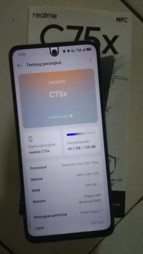 Dijual hp realme c75x
