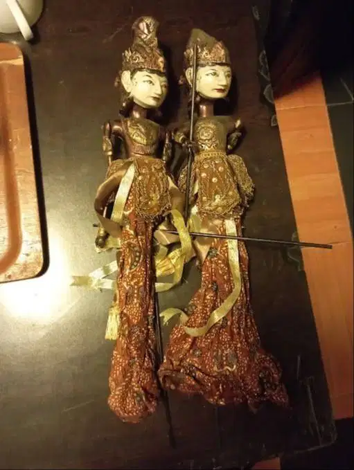 Set 2 Wayang Golek Besar Vintage High Quality