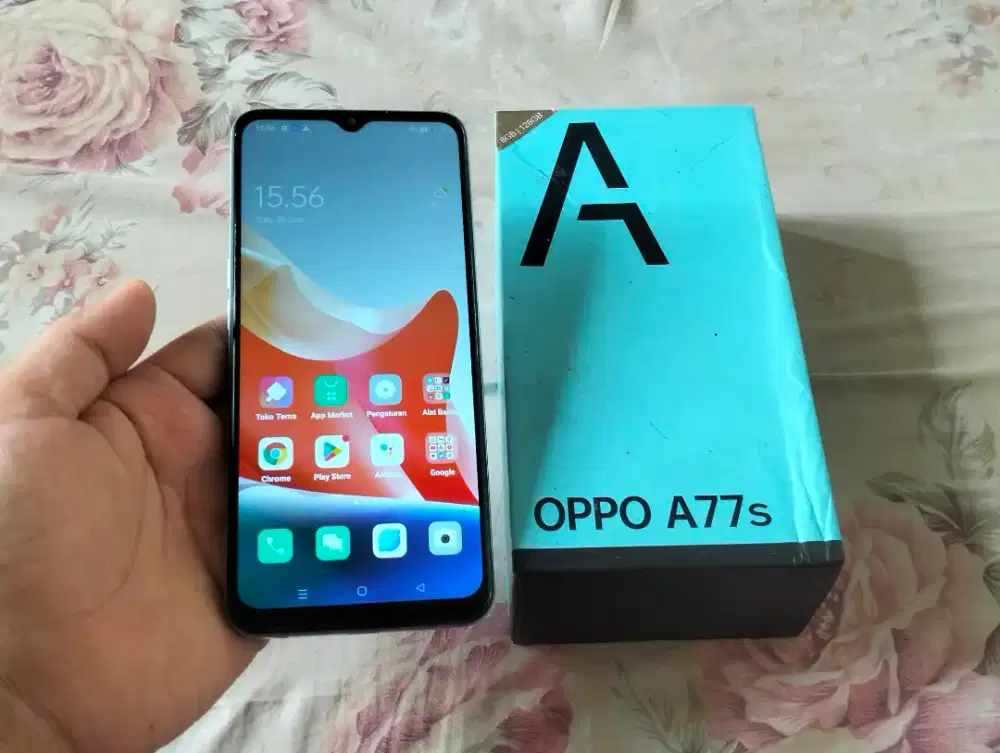 OPPO A77S RAM 8GB /128GB 4G 6.56in Finger Kamera 50MP Batre 5000Mah BU