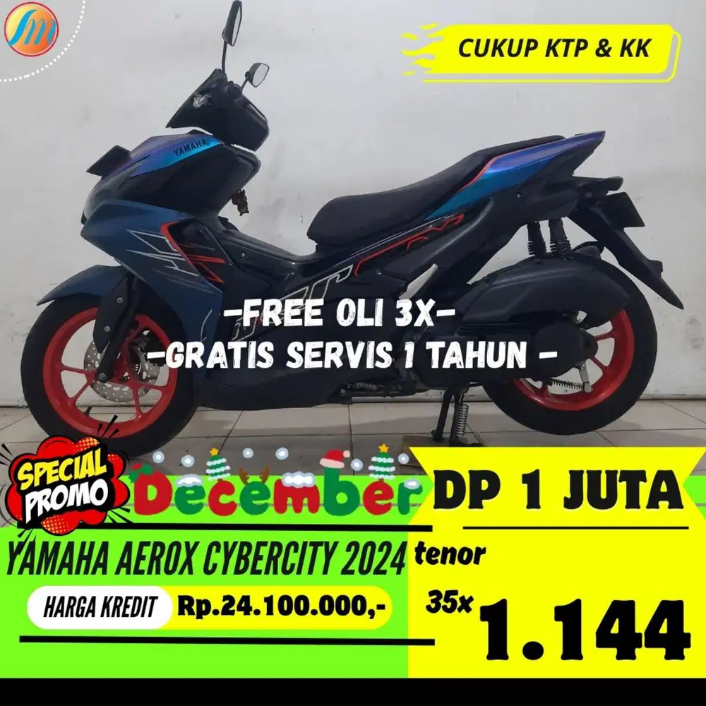 DP PROMO 1JUTA YAMAHA AEROX CYBERCITY 2024 ANGSURAN TERJANGKAU
