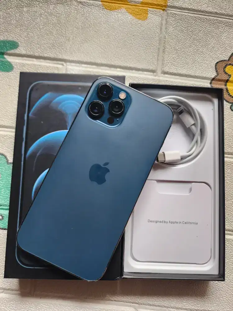 Iphone 12promax 128gb ex ibox warna blue