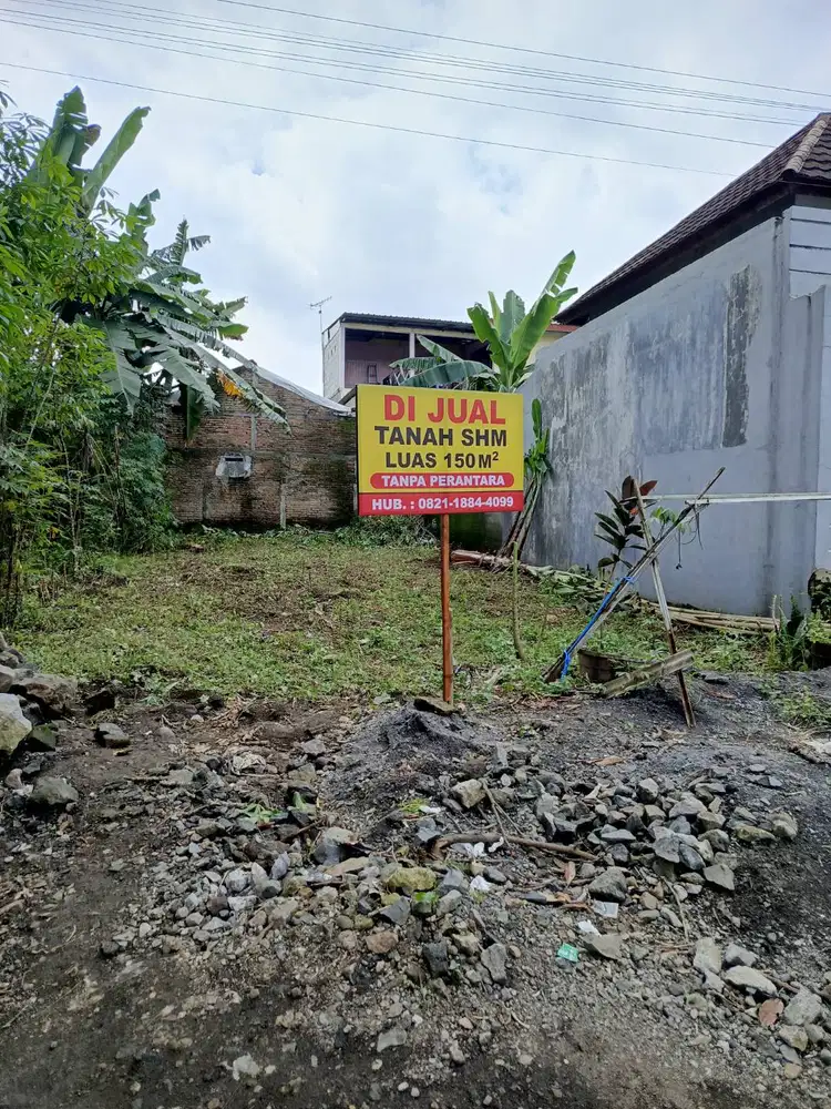 Dijual tanah SHM seluas 150 M² (7 M x 22 M), lokasi di pinggir jalan