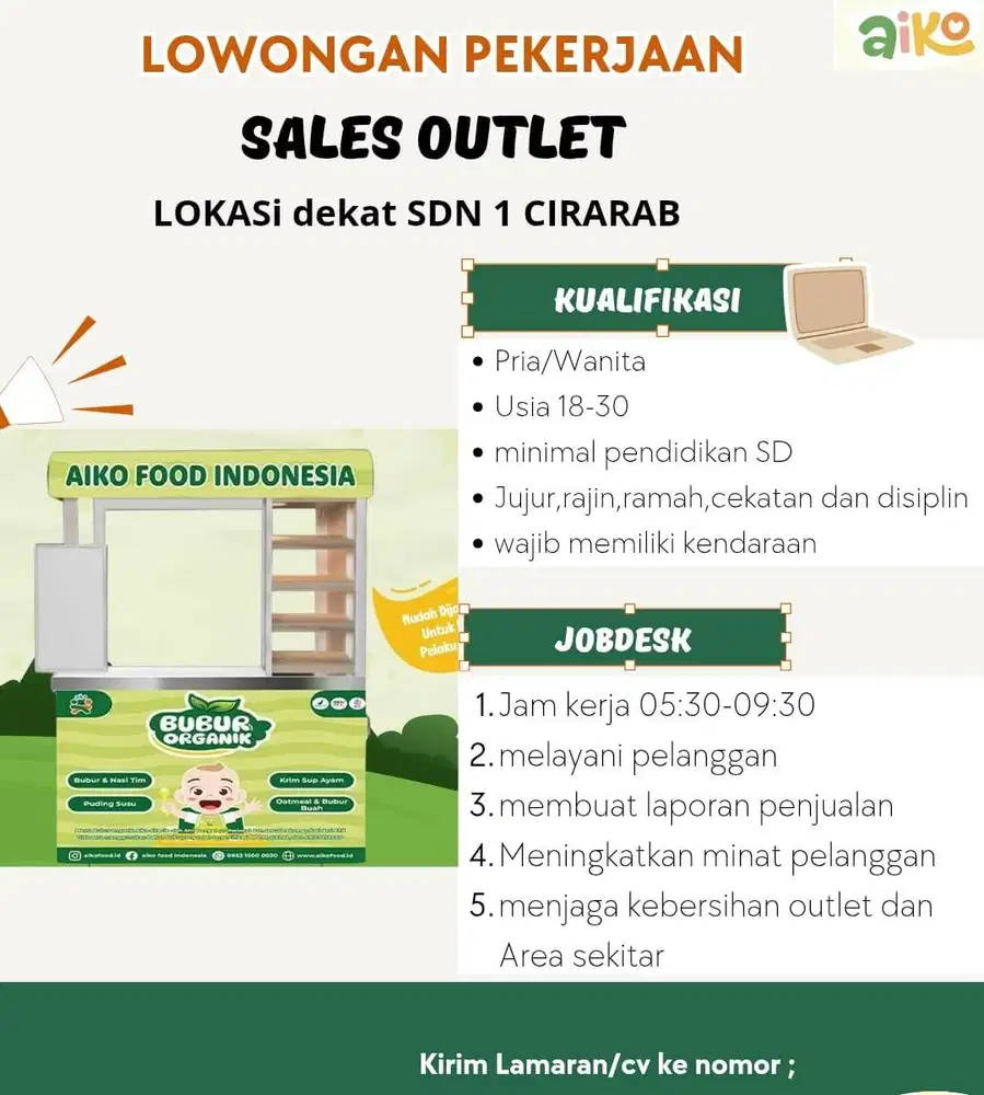 Sales Outlet Bubur Organik