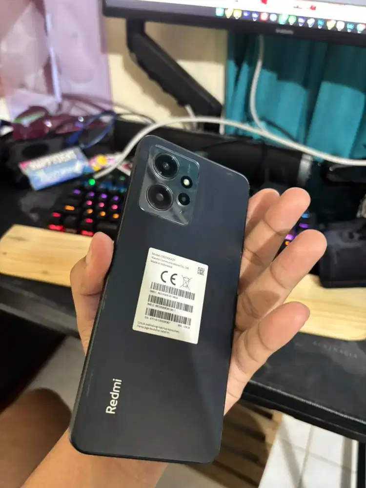 Redmi Note 12 black second dengan box