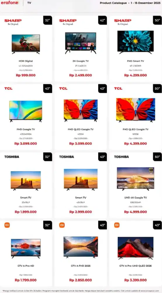 Cash / Credit Xiaomi TV 43 inc murah
