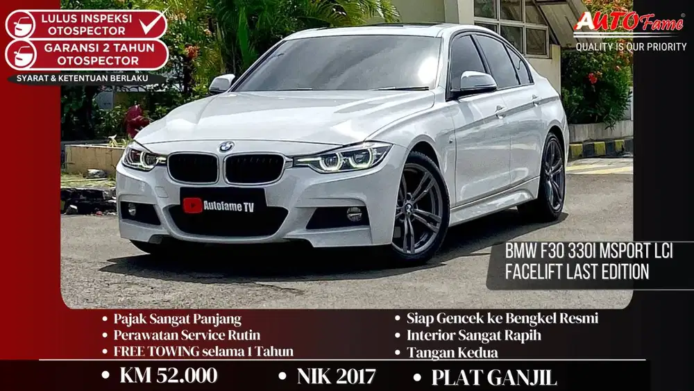 BMW F30 330i Msport LCi Facelift Last Edition NIK 2017