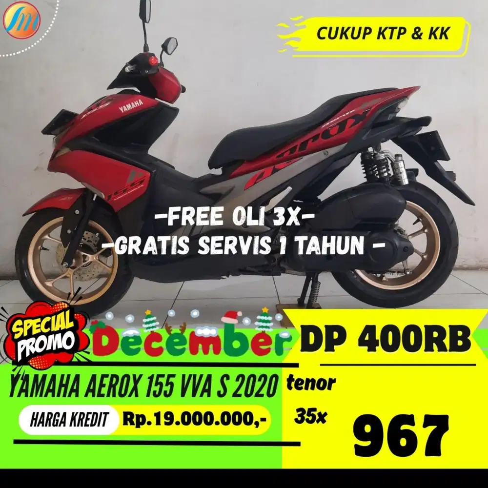 DP CUKUP 400RB YAMAHA AEROX 155 VVA S 2020 ANGSURAN SANGAT RINGAN