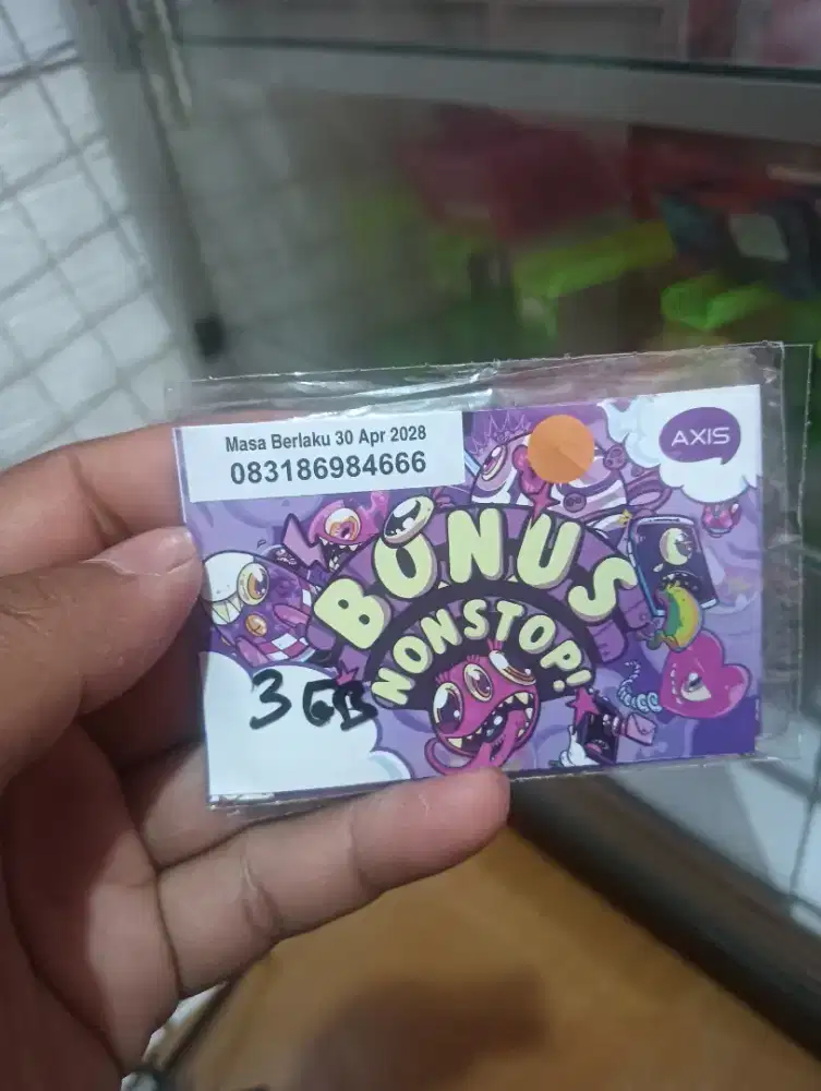 Kartu perdana Axis 3gb segel