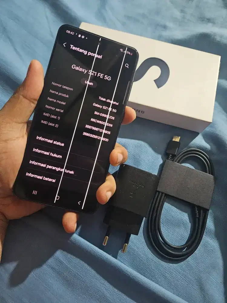 Samsung Galaxy s21 fe navy blue langka bosku manteb!!