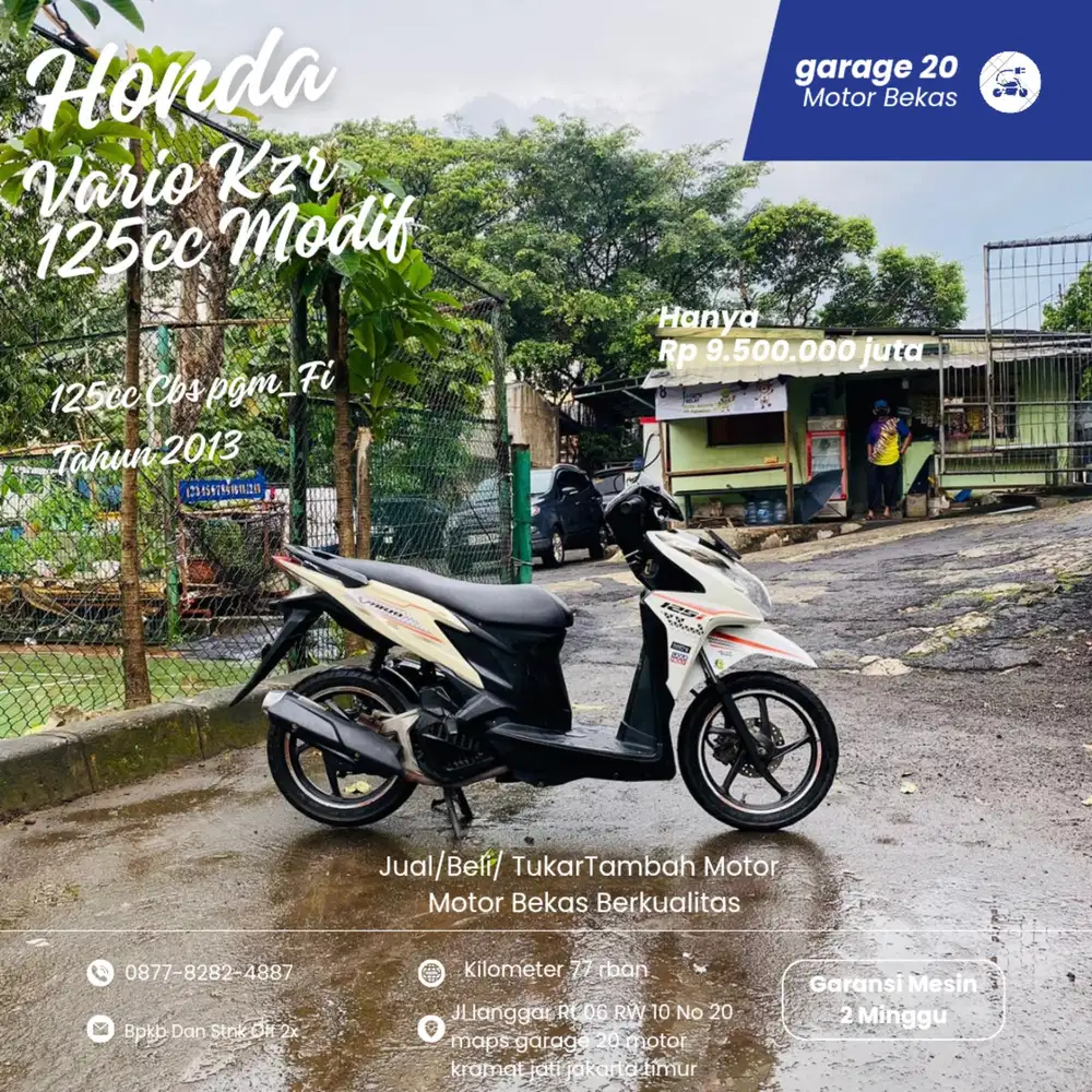 Honda Vario 125cc Kzr pgm_Fi Modif Tahun 2013 Pajak Off