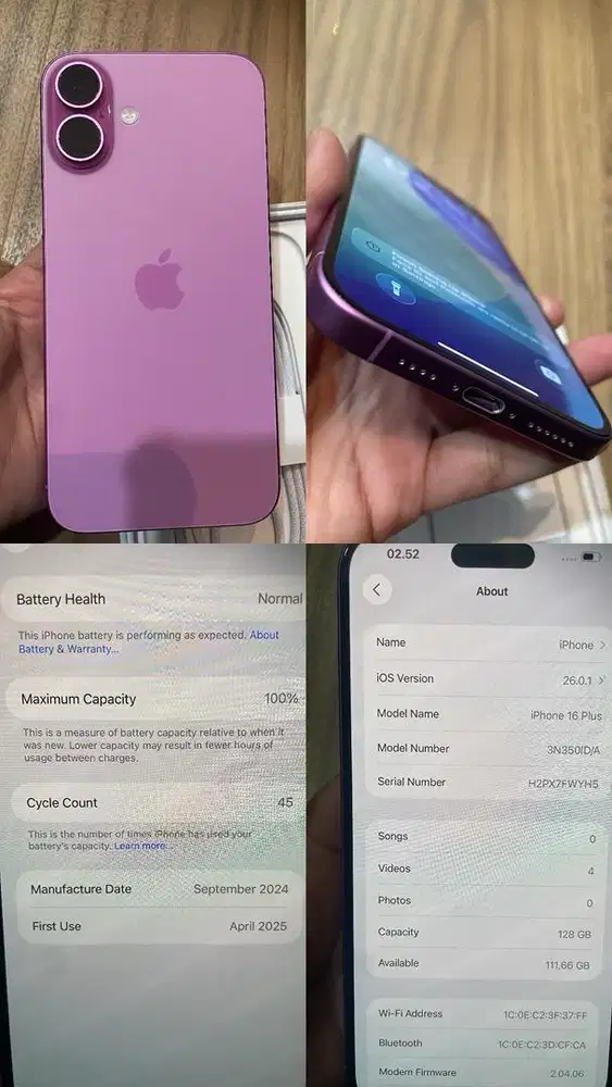 iphone 16 plus internal 128