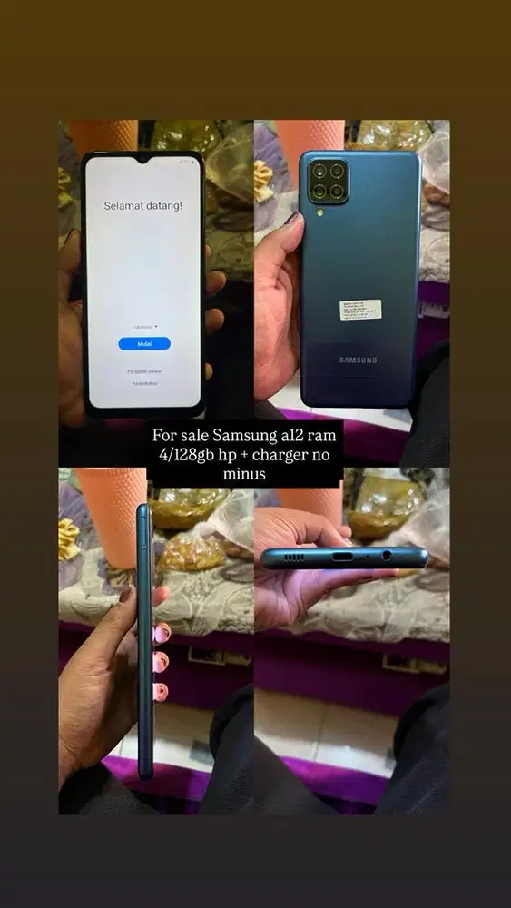 For sale samsung a12 ram 4/128gb