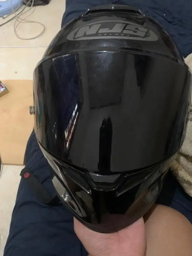 Jual helm NJS Full Face warna Hitam