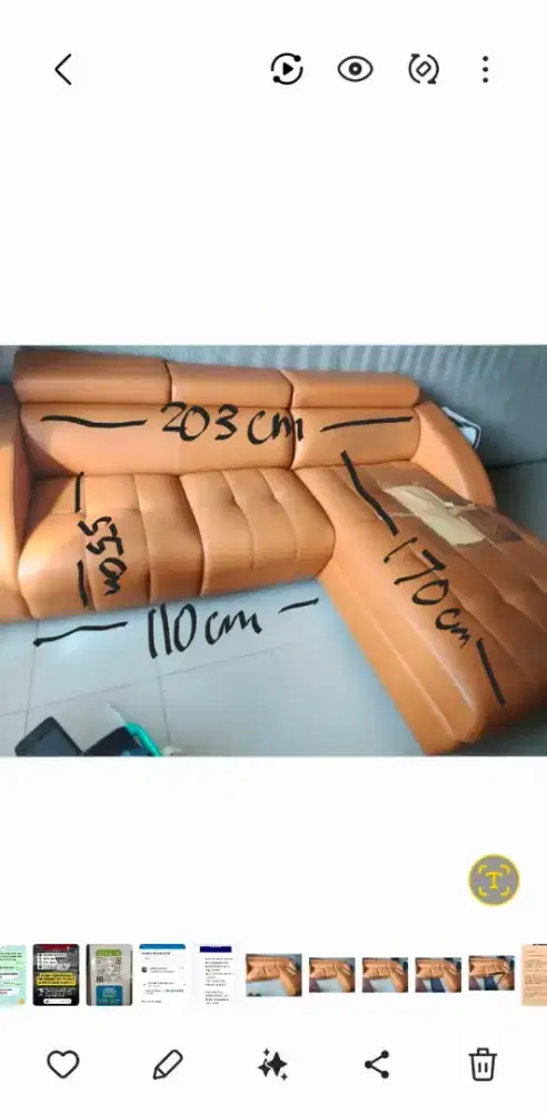 Sofa 3 seater bentuk L