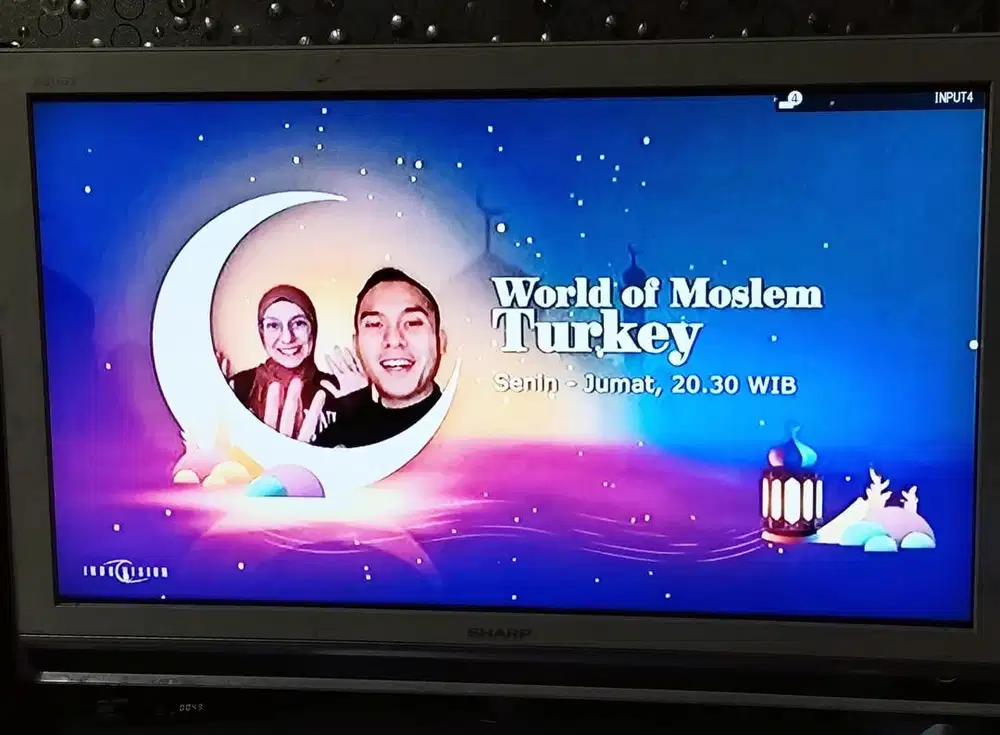 TV LED Sharp 40 inch, white grey (free setbox)