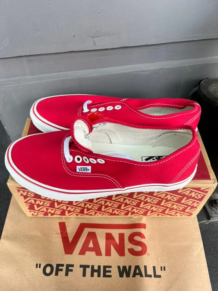 Sepatu vans red chili original