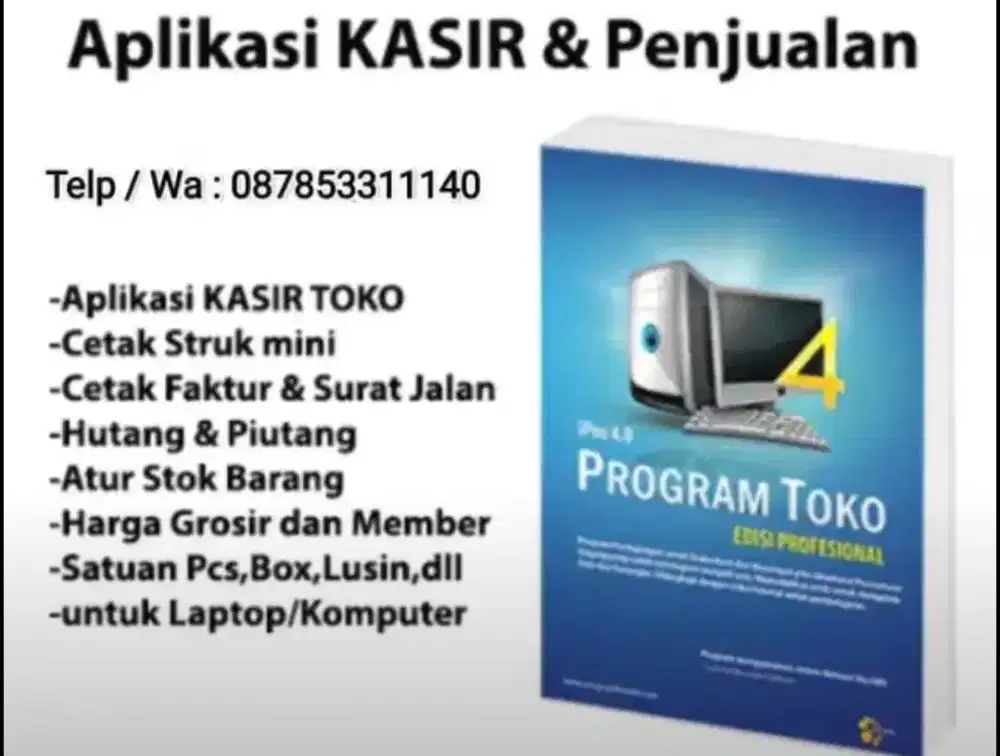 INSTALLASI PROGRAM SOFTWARE KASIR PENJUALAN & STOK BARANG TERMURAH