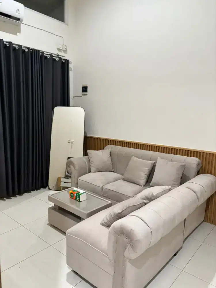 Sofa Minimalis Suede Midili