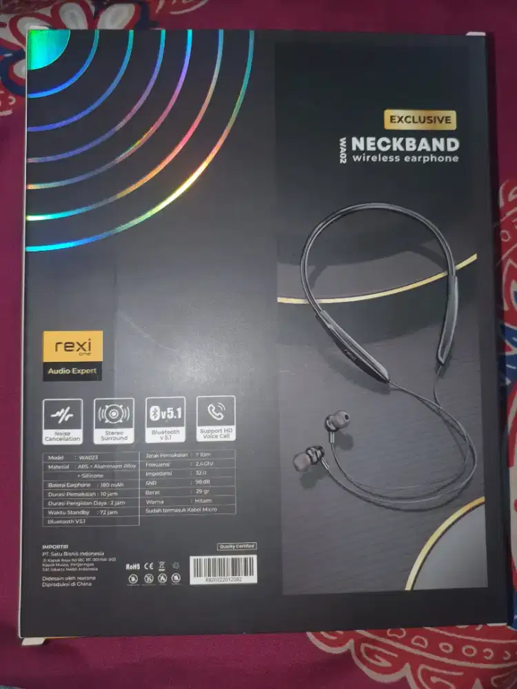 Jual headset level u neckband rexi earphone wireless hadiah dari lari