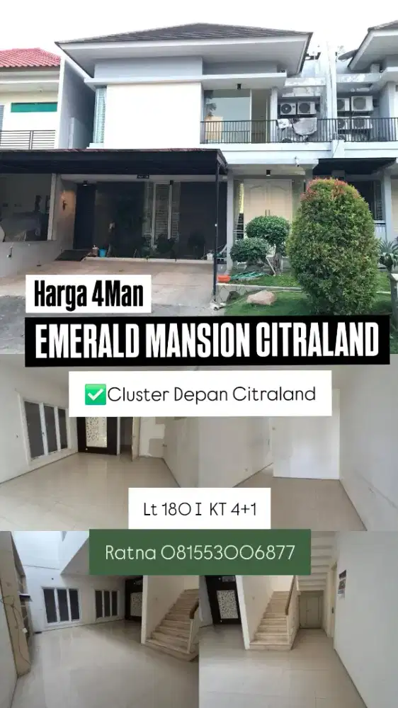 Dijual Rumah Minimalis Emerald Mansion Citraland