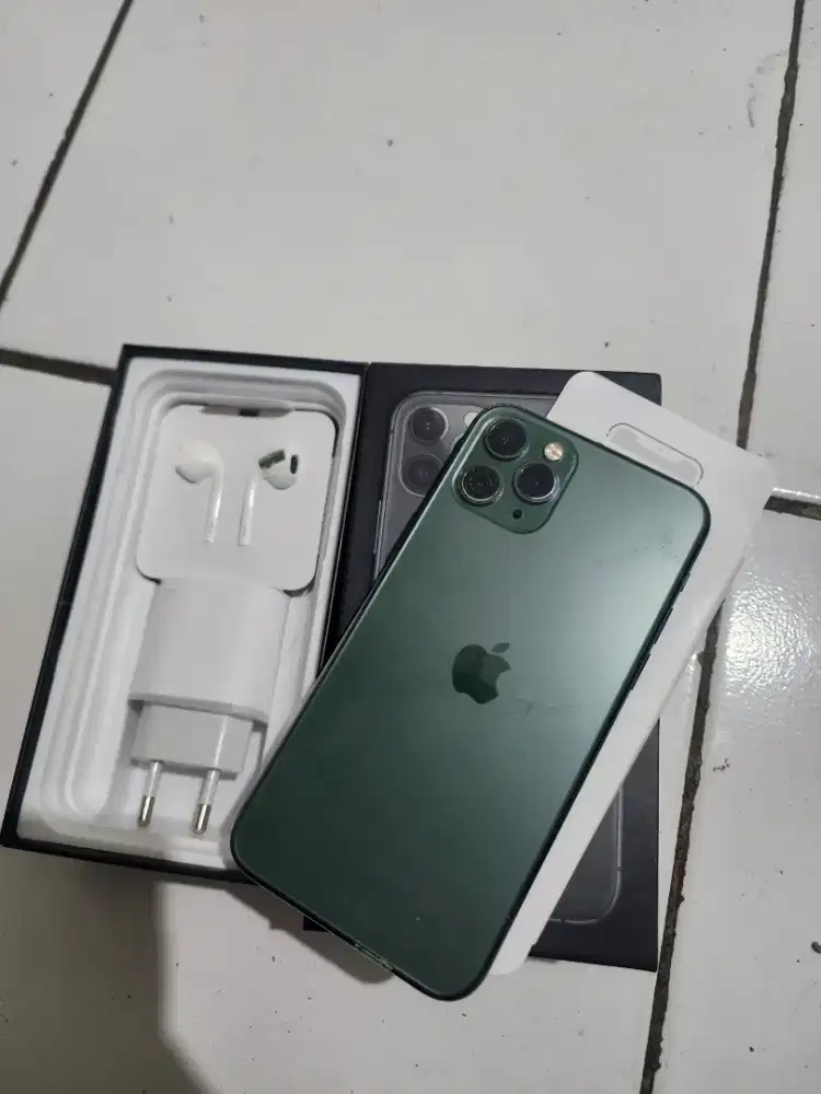 Iphone 11pro 256gb ex inter warna midnight green