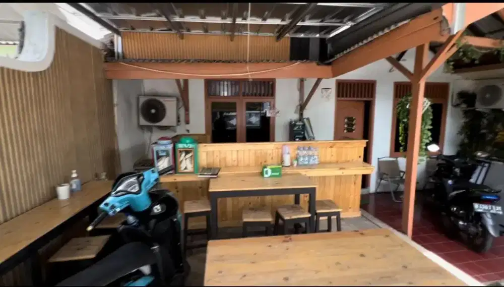 Dijual meja warkop atau meja cafe panjang 277cm