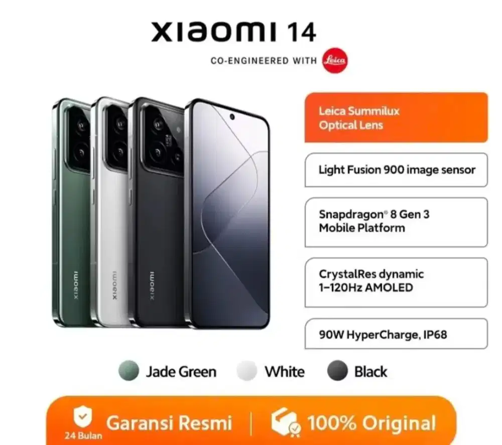 Xiaomi 14 White Resmi HP only 12/256 Mulus Normal not 15 ultra 15T