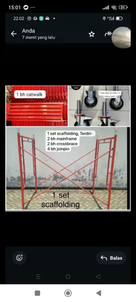 Menyewakan scafolding dan jual beli