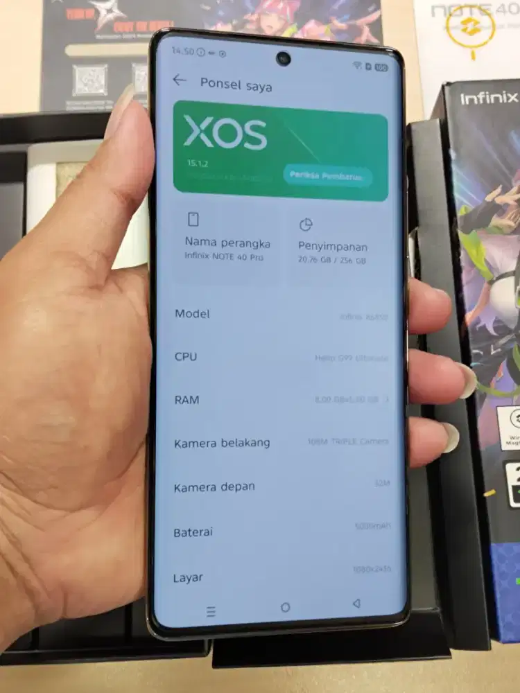 Hp Infinix note 40 pro second masih mulus