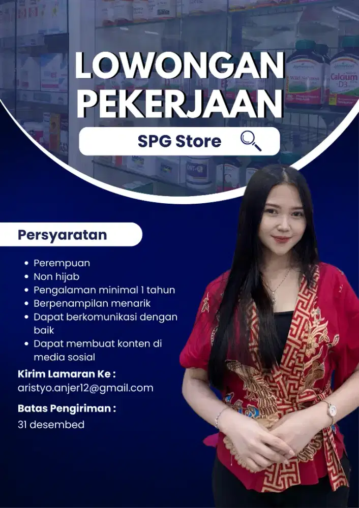 Dibutuhkan SPG Store