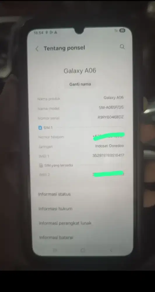 Samsung a06 4/64 no minus