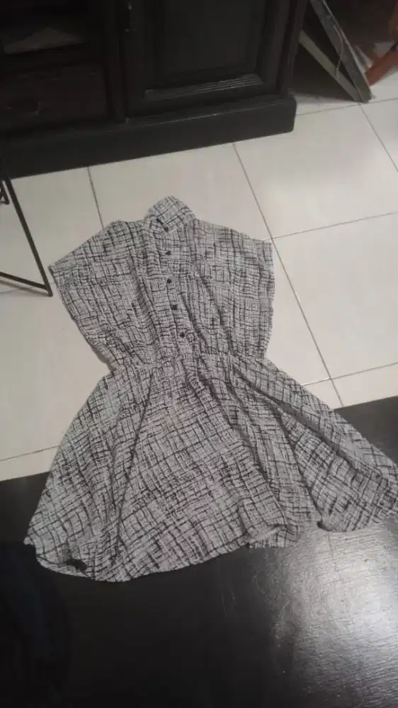 Dress midi black and white