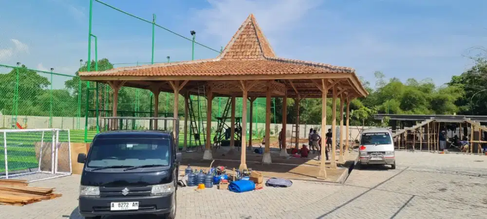 Saung gazebo kayu pondok gubuk cottage
