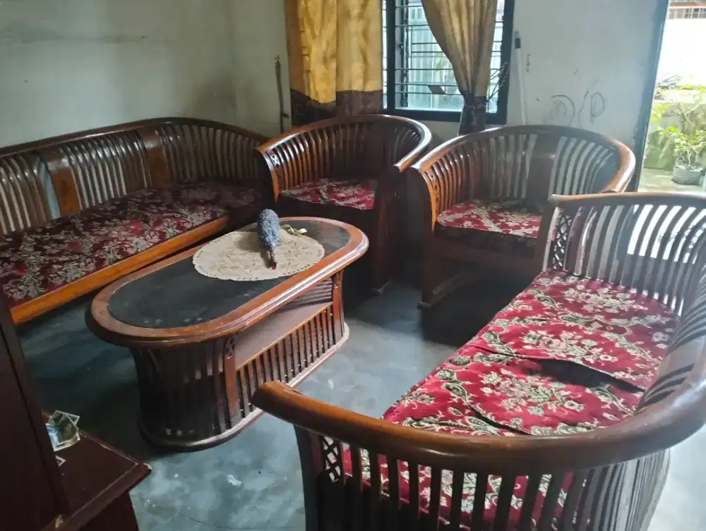 set kursi tamu jati Jepara asli siap pakai diplitur lg