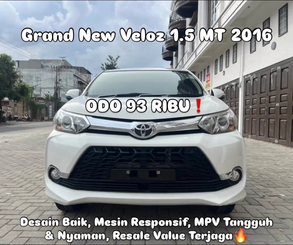 (TDP 21 JUTA!) Toyota Grand New Avanza 1.5 Veloz Manual Putih 2016