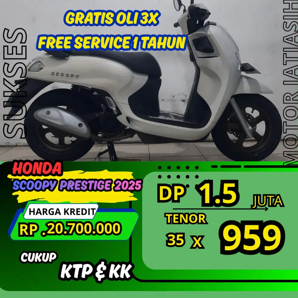 PROMO DP MURAH HONDA SCOOPY PRESTIGE 2025 DP 1.5 JUTA BISA CASH/KREDIT