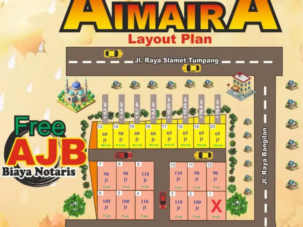 Promo Tanah Kavling Murah Slamet Tumpang Malang harga 50 jtan Row 9 m