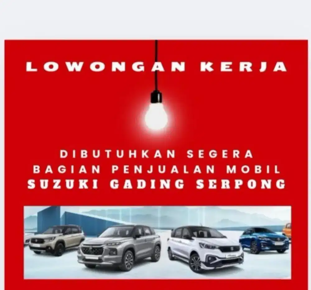 Lowongan sales mobil Suzuki