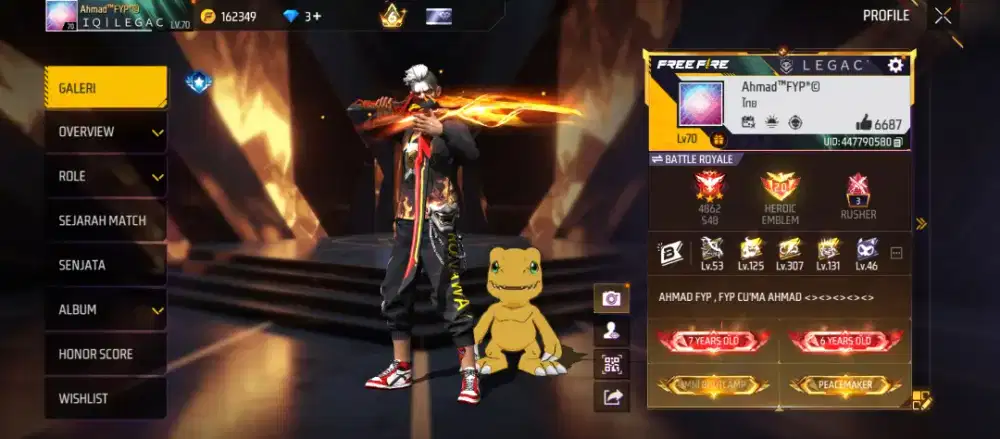 Akun games ep ep FF  lok Teluknaga