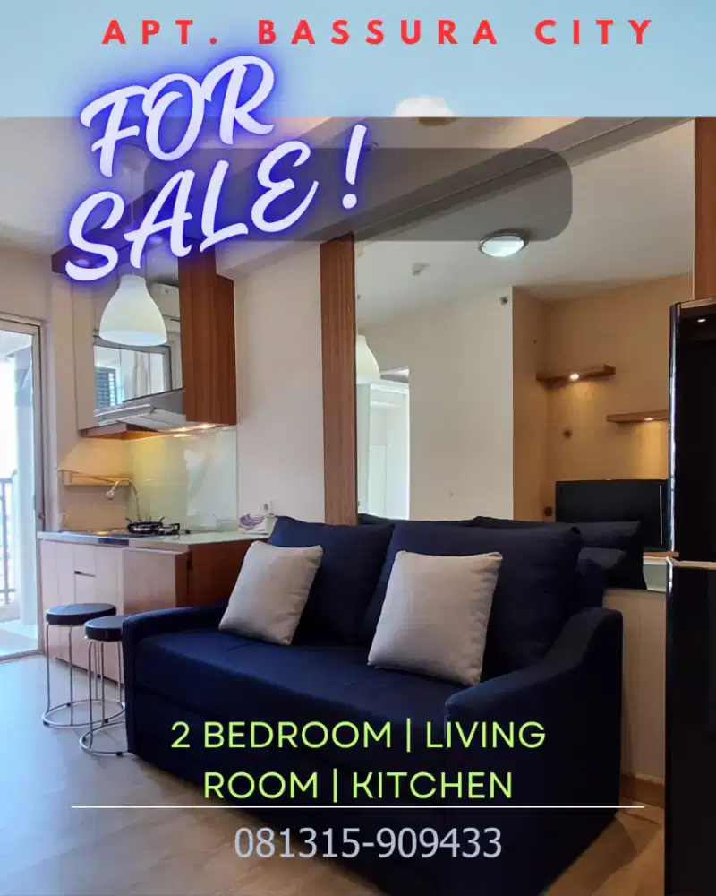 Jual BU Apartemen Bassura City Tipe 2BR Furnish Baru Surat SHM