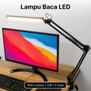 Lampu Baca LED Reading Desk Lamp 1000 Lumens 12W 3 Color